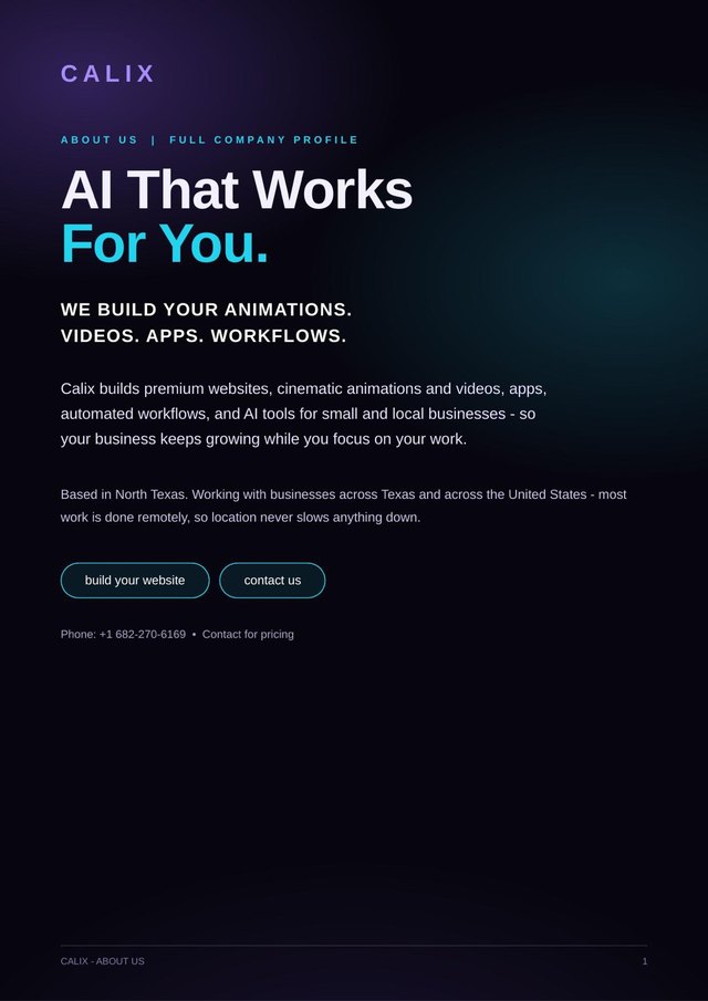 Calix — AI That Works For You